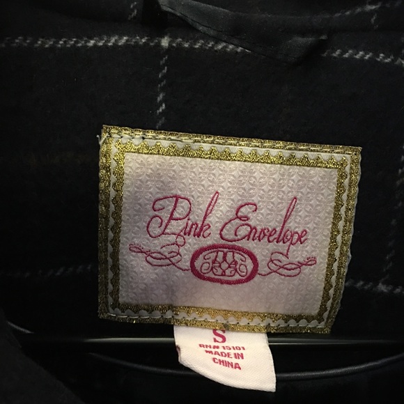 Pink Envelope Navy Coat - Picture 3 of 5